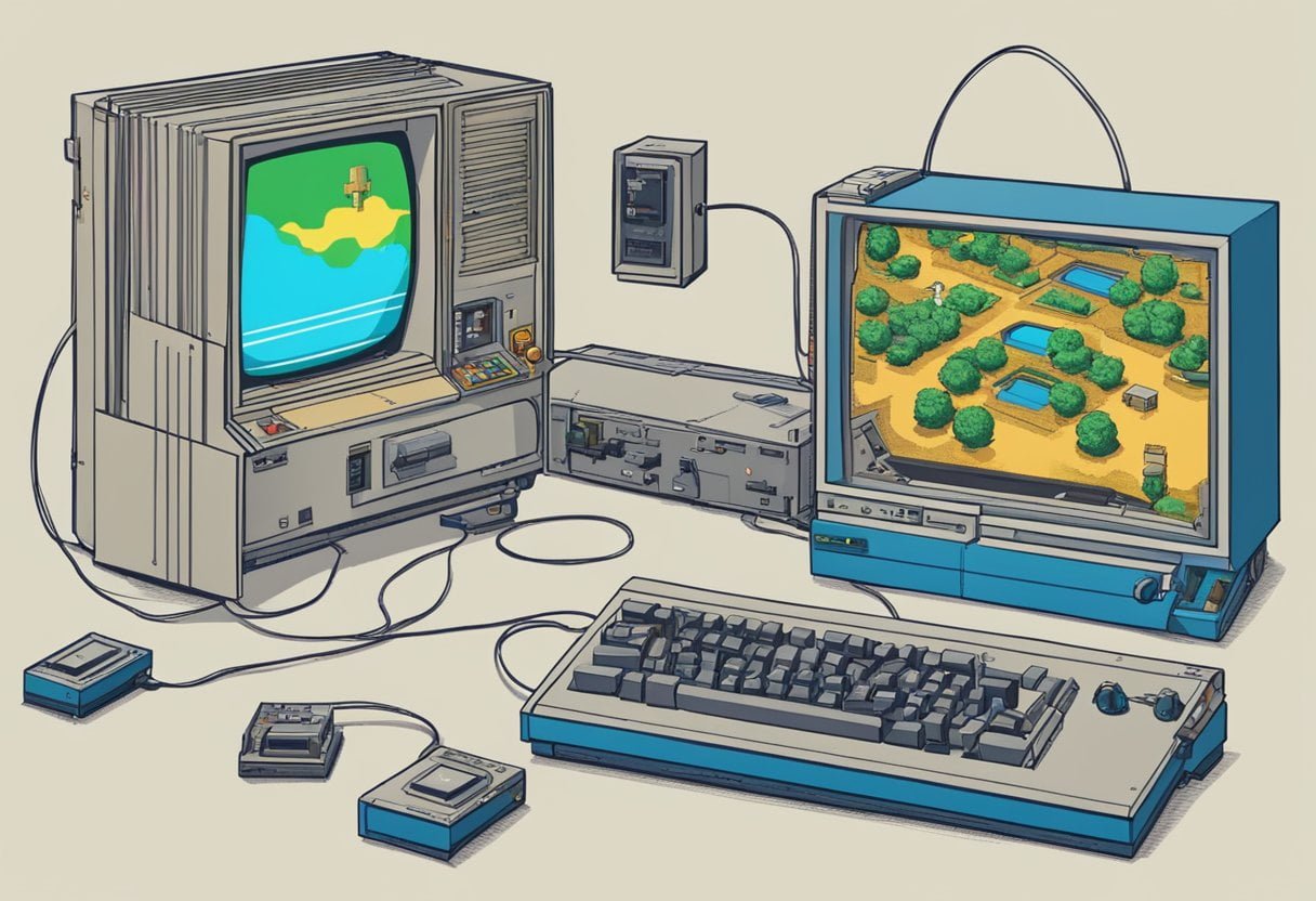 ilustração do primeiro video game criado por IA